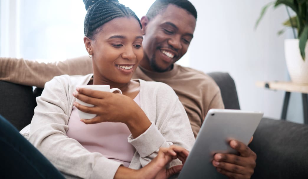 couple reviewing insurance offers