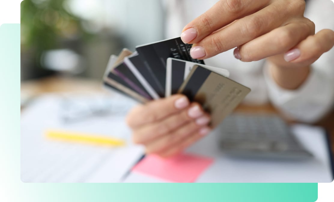 woman looking to consolidate credit card debt