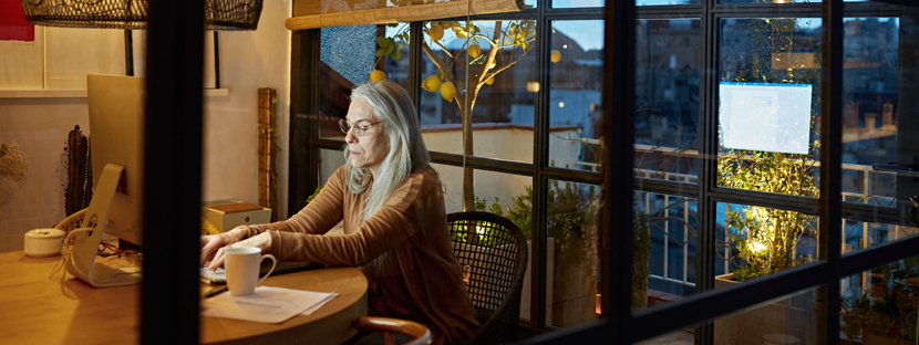 Image of a couple discussing reverse mortgage options